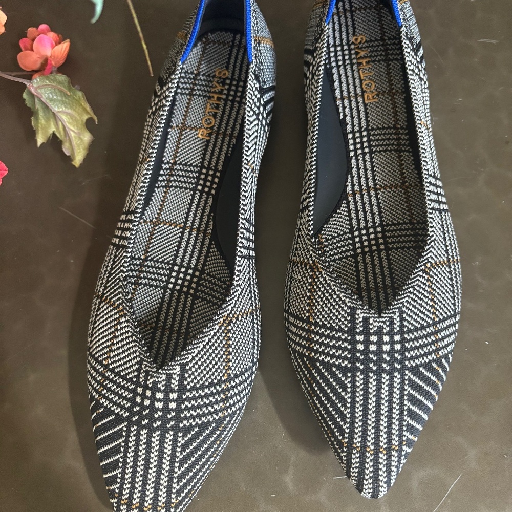 Rothy's Black Glen Plaid The Point